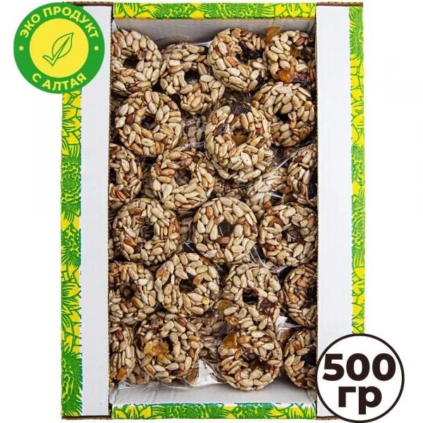 №3 Козинаки из подсолнечника с медом и сухофруктами "Зачетные" 500г в Красноуфимске