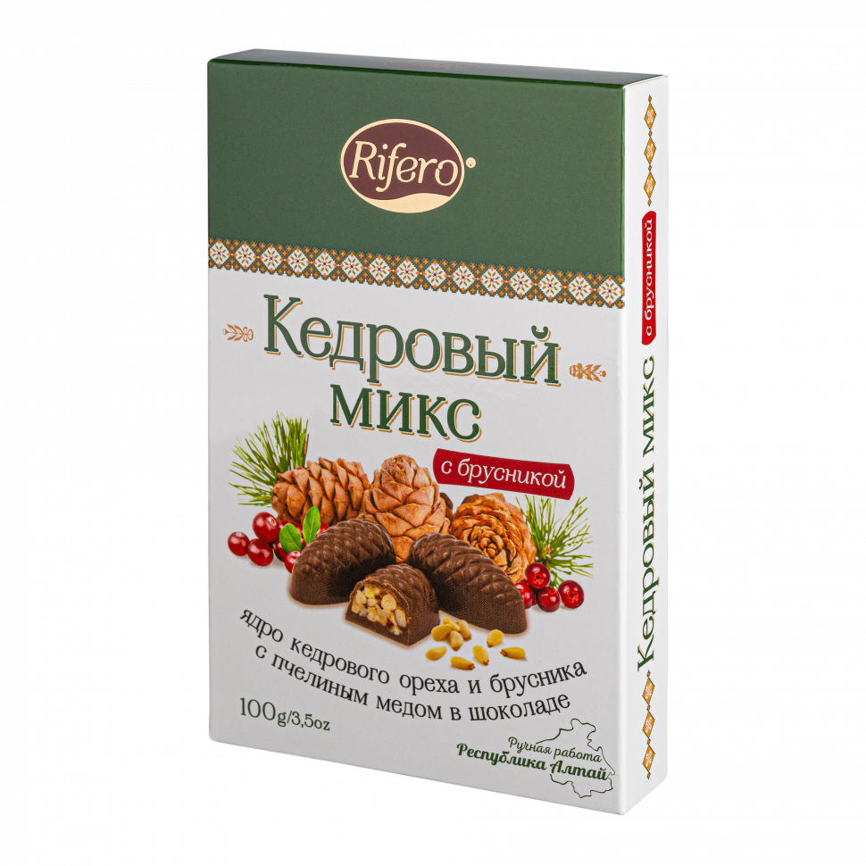  Риф и ко Конфеты "Кедровый микс БРУСНИКА" 100г    в Красноуфимске