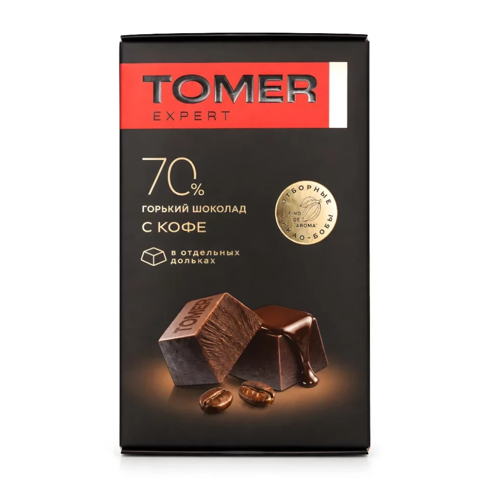  Фабрика Томер  Горький (70%) шоколад с КОФЕ, 90г  в Красноуфимске