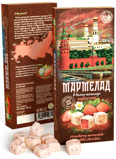  Сладарт Мармелад Клубничный в белом шоколаде, 150г   в Красноуфимске