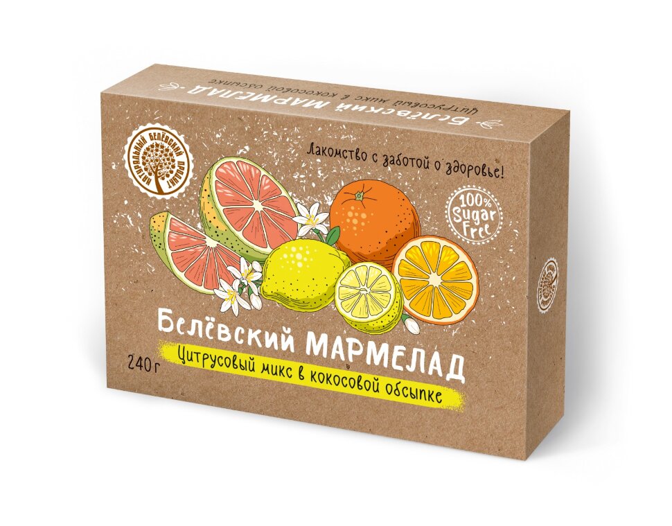  Мармелад белевский на фруктозе 240г "Цитрусовый микс" в Красноуфимске